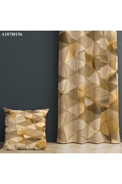 A2ZTR Dijital Baskılı Fon Perde ( Tek Kanat ) Ve Kırlent Kılıfı