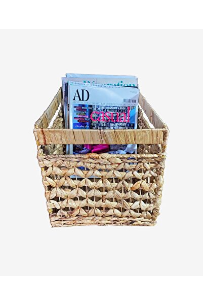 did homeware Side Su Sümbülü Organizer Naturel Sepet Gazete Sepeti