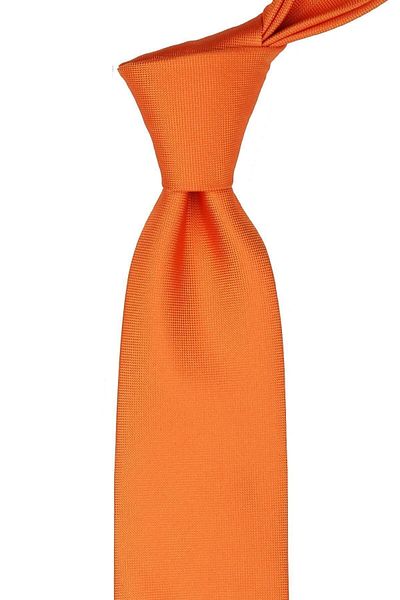 Kravatkolik Orange Dot Patterned Classic Tie with Handkerchief - Kk9205