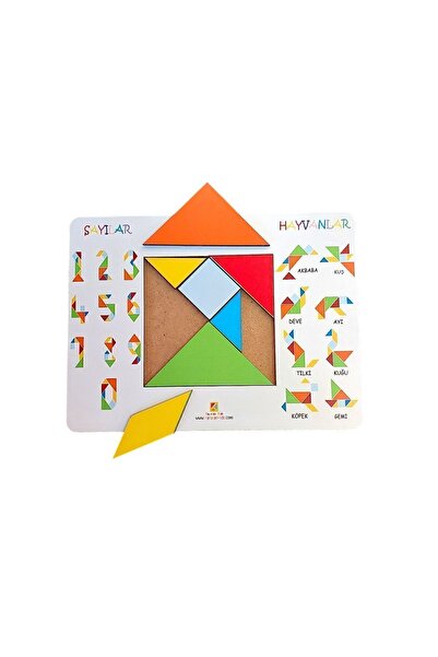 kayasan kids Tangram Şekil Bulma Puzzle