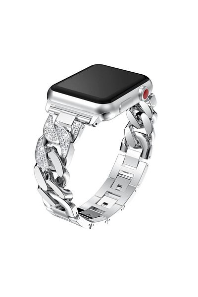 GREGOSS ساعة أبل 42/44/45/49 ملم iwatch Series 10 مقاس 46 ملم - سوار مفصل من الفولاذ المقاوم للصدأ