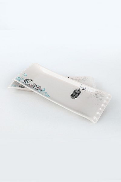 Keramika Retro Boat Plate 33 Cm 2 Pieces