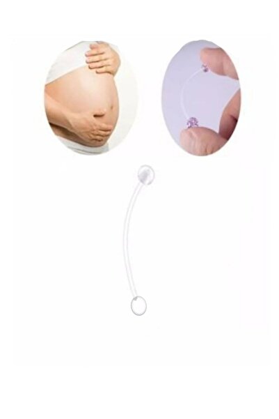 TakıConcept Bioplast Şeffaf Hamile Göbek Piercing Keloid Karşıtı