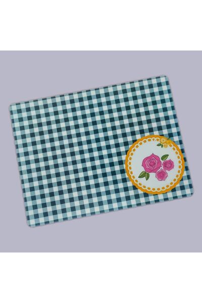 NICEHOMEART Plaıd Amerikan Servis Pvc 4'lü