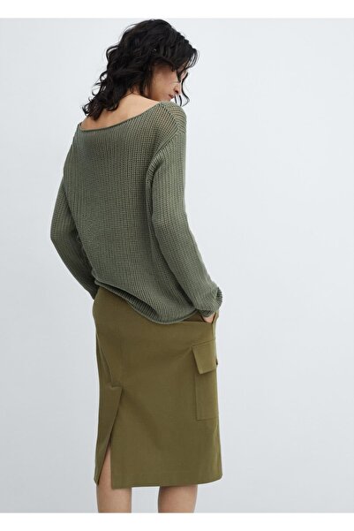 MANGO Woman Midi kargo etek