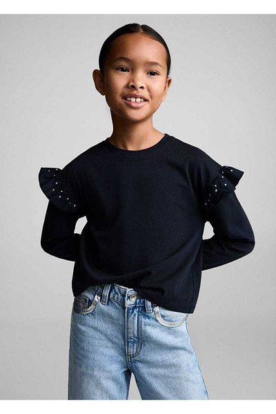 MANGO Kids Tricou cu volan