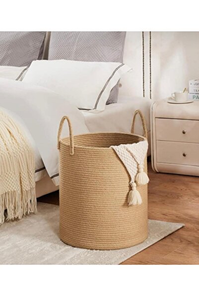 ModaCardin سلة غسيل ألعاب منظمة من قش الجوت