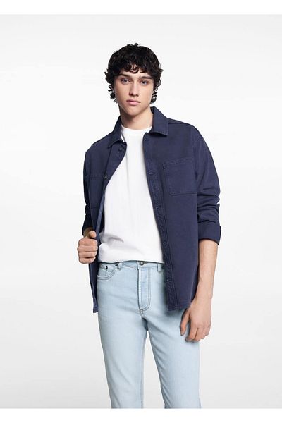 Mango Teen Slim Jeans με κουμπιά