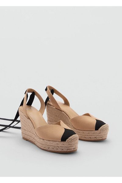 MANGO Woman Šnurovacie espadrilky