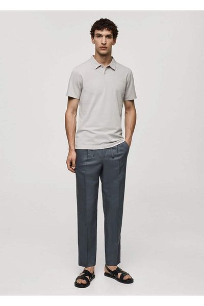 MANGO Man Slim-Fit-Poloshirt aus Baumwolle mit Piqué-Textur