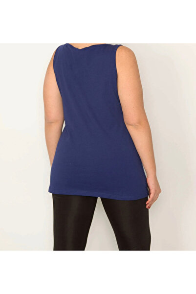 Elegant Plus Size Sleeveless Thick Strap Stretchy Crotch Covering Blouse
