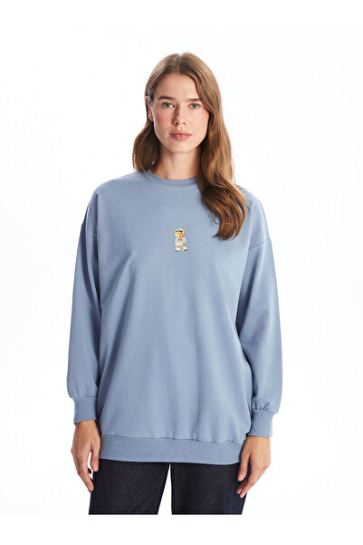 LC Waikiki LCW Crew Neck Printed Women's Sweatshirt Tunic