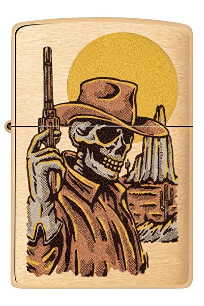 Zippo 204b Cowboy Skull Design Çakmak 48519-103458 (3-2)