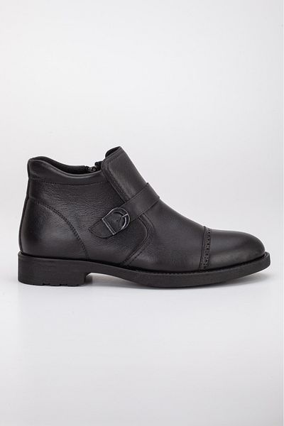 Mehmet Baran Men's Genuine Leather Zippered Non-Slip Sole