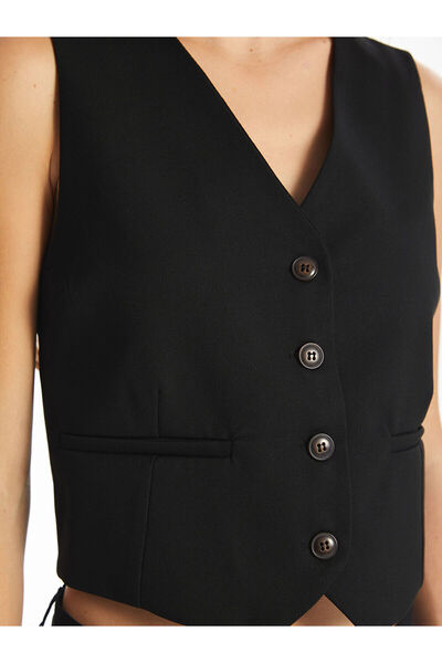 LC Waikiki Xside Women's V-Neck Plain Classic Vest