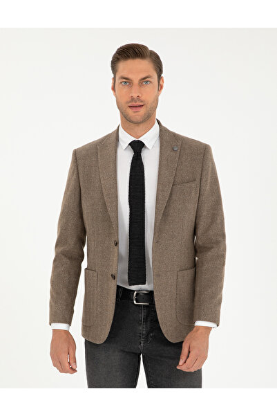 Pierre Cardin Kahverengi Slim Fit Ceket 50293351-VR029