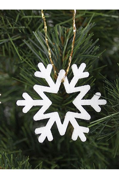 RetroLazer Στολίδι Χριστουγεννιάτικο Δέντρο Snowflake 12 Συσκευασία 8*8cm