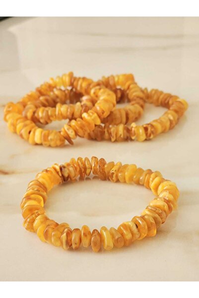 Kehribar Sarayı Drop Amber Milk Color Men's Bracelet 22 cm Certified