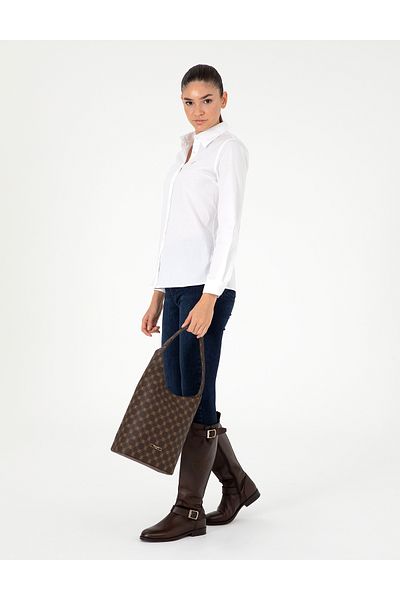 Pierre Cardin Brown Shoulder Bag 50296204 -Vr029