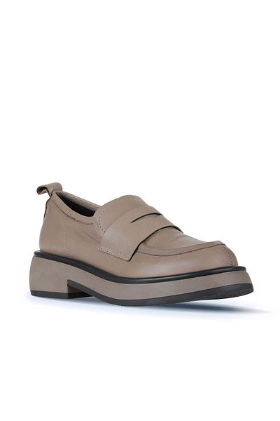 Bueno Shoes 01wz4508 Модел Дамски мокасини от сива кожа от норка