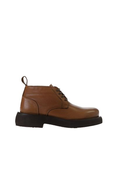Bueno Shoes Tan Leather Γυναικείες Μπότες - Flat Cut 01wt0503