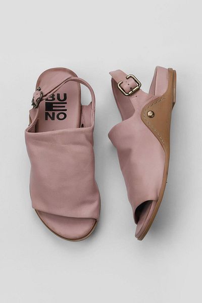 Bueno Shoes Sandale de damă din piele Dusty Rose - 01wu7603
