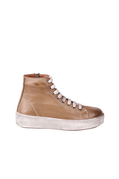 Bueno Shoes Πράσινα δερμάτινα γυναικεία αθλητικά μποτάκια - 01wr1910