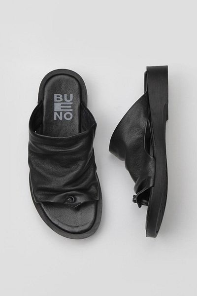 Bueno Shoes 01wy2910 Model Slapi de damă din piele neagră