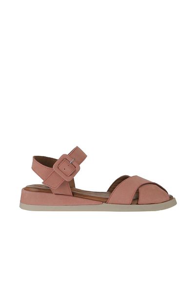 Bueno Shoes Sandale plate din nubuck pentru femei - roz 01wy5104