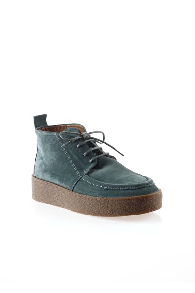 Bueno Shoes Yeşil Süet Kadın Düz Bot 01wt3000