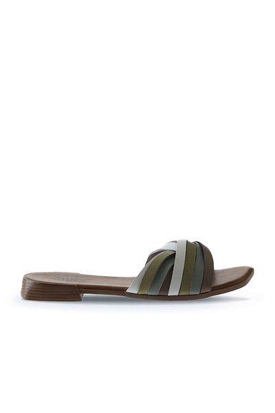 Bueno Shoes 01wu1805 Papuci plati dama din piele multi gri model