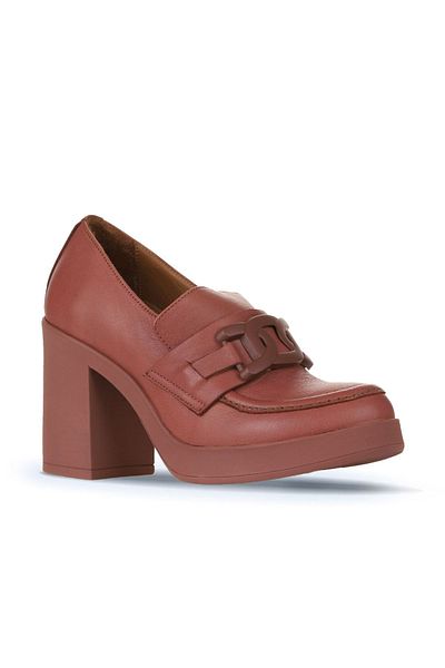 Bueno Shoes 01wz3201 Pantofi cu toc de damă din piele roz model