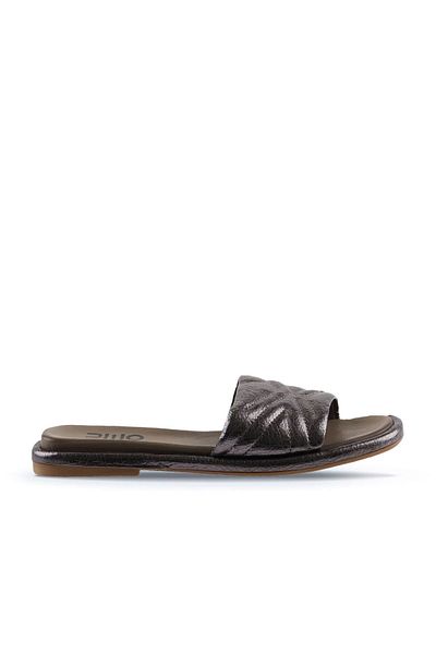 Bueno Shoes Papuci de damă din piele de plumb strălucitoare - 01wu4100