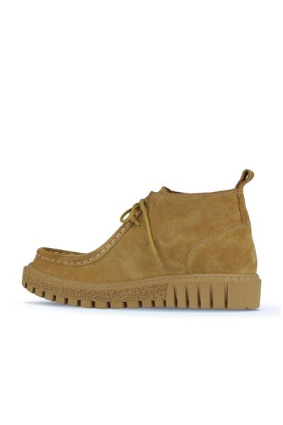 Bueno Shoes Taba Açık Süet Kadın Düz Bot 01wz5206