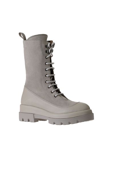 Bueno Shoes Γυναικείες Μπότες Μπεζ Suede - Σφηνοτάκουνες, Δερμάτινες 01wv2901
