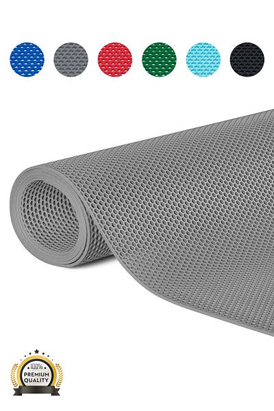 edukkanim Non-Slip Gray Honeycomb Mat Width: 90cm