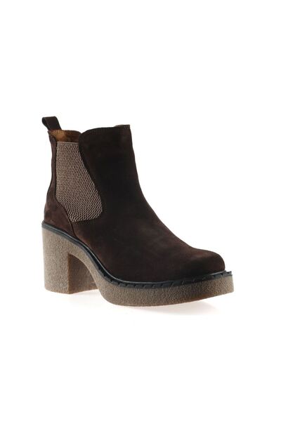 Bueno Shoes Kahverengi Süet Kadın Topuklu Bot 01wt2900