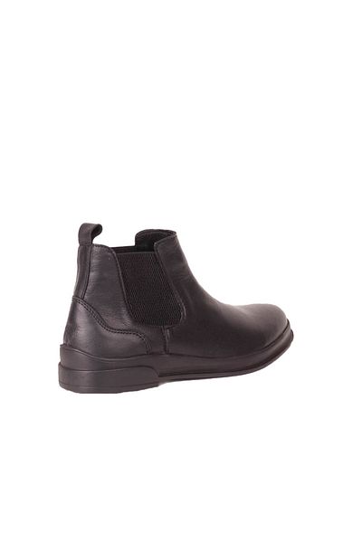 Bueno Shoes Μαύρα δερμάτινα γυναικεία μποτάκια - Flat Design 01wr6300