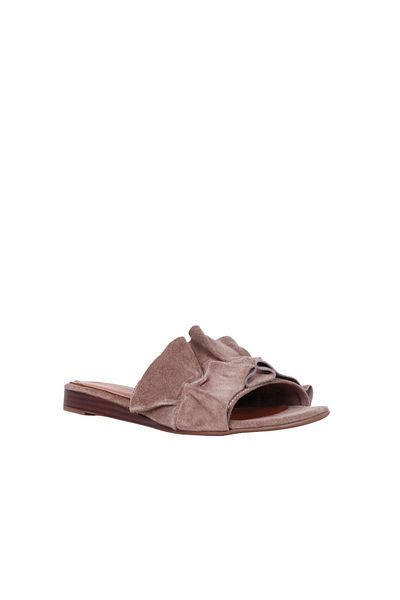 Bueno Shoes 01wn1908 Μοντέλο Mink Suede Γυναικείες Flat Παντόφλες
