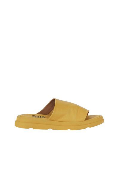 Bueno Shoes Yellow Leather Women's Flat Slippers 01Wy9400