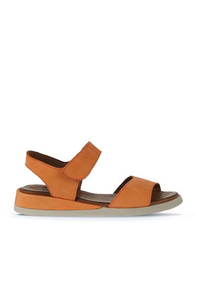 Bueno Shoes Sandale plate pentru femei Nubuck Coral - 01wy5100