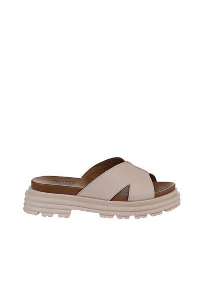 Bueno Shoes Γυναικείες παντόφλες με τακούνι ροζ δερμάτινο - 01wy8304