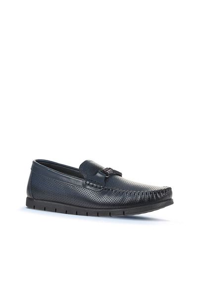 Bueno Shoes Мъжки мокасини - тъмносини кожени, модел 21ma96