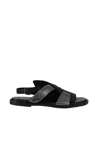 Bueno Shoes Sandale de damă din piele neagră - Multi 01wy2012