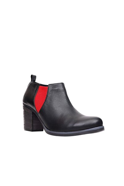 Bueno Shoes Women's Red Leather Heeled Boots - 01wp1506