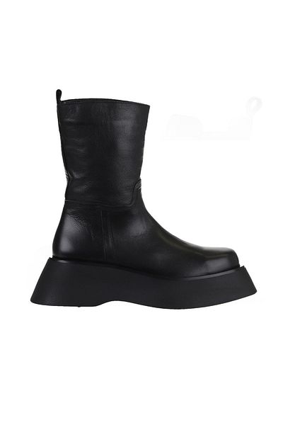 Bueno Shoes Cizme de damă din piele cu toc pană - negru 01wv5101