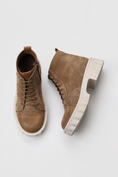 Bueno Shoes Tan Suede Γυναικείες Μπότες - 01wv9000 Παπούτσια με τακούνι μοντέλου