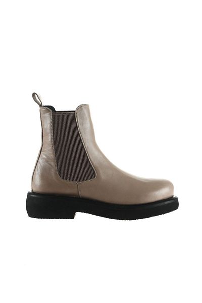 Bueno Shoes 01wt0508 Μοντέλο Γκρι Δερμάτινες Γυναικείες Flat Μπότες