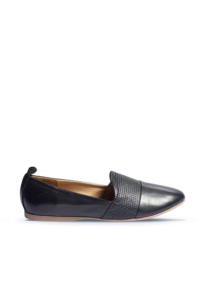 Bueno Shoes Balerini din piele neagră de damă - 01wn0700