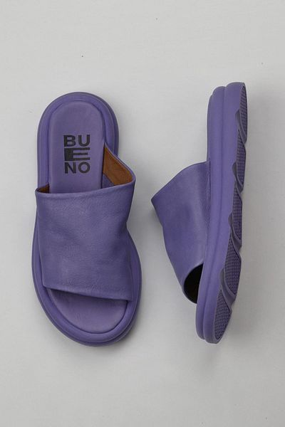 Bueno Shoes Lila Deri Kadın Düz Terlik 01wy9400